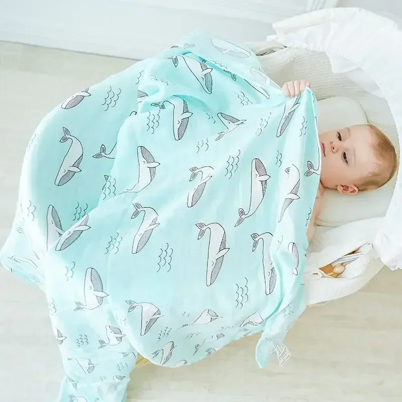 Muslin Swaddle Wrap - Drzewo muślinowe noworodek muślinowy otulacz dla