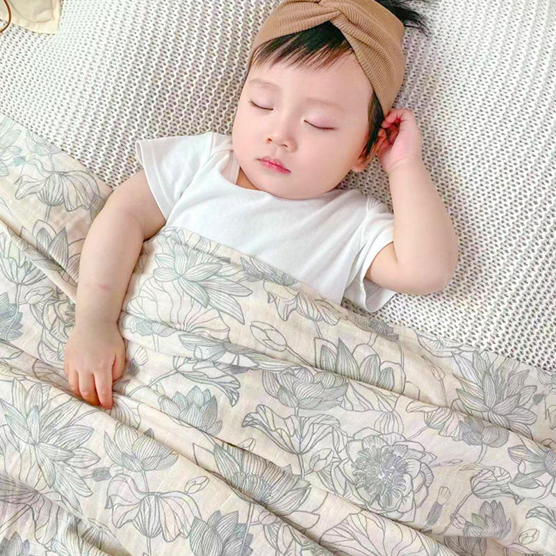 Muslin Swaddle Wrap - Bawełniany otulacz dla niemowląt Kocyk muślinowy