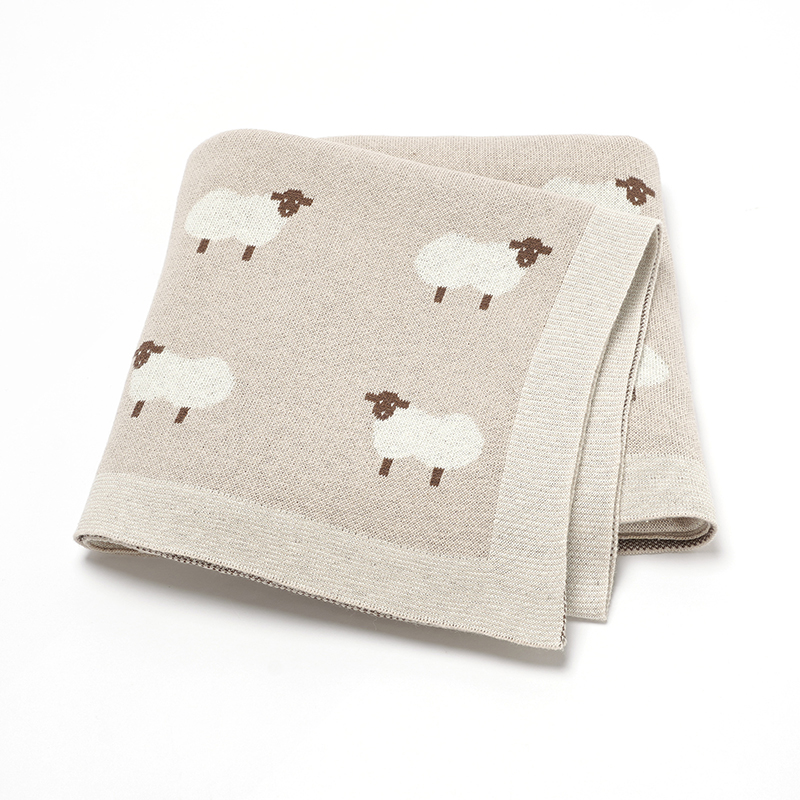 Muslin Swaddle Wrap - Śliczne nadruk z owcą muślin nowonarodzone