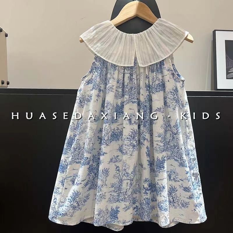 Baby Clothing Line - Sukienka dla dziewczynki, retro, z kołnierzykiem
