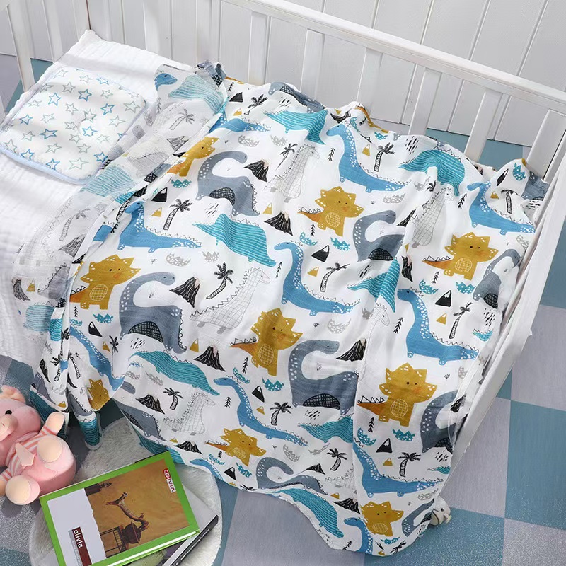 Muslin Swaddle Wrap - Wielofunkcyjna Miękka, Oddychająca, Drukowana Otulacz z