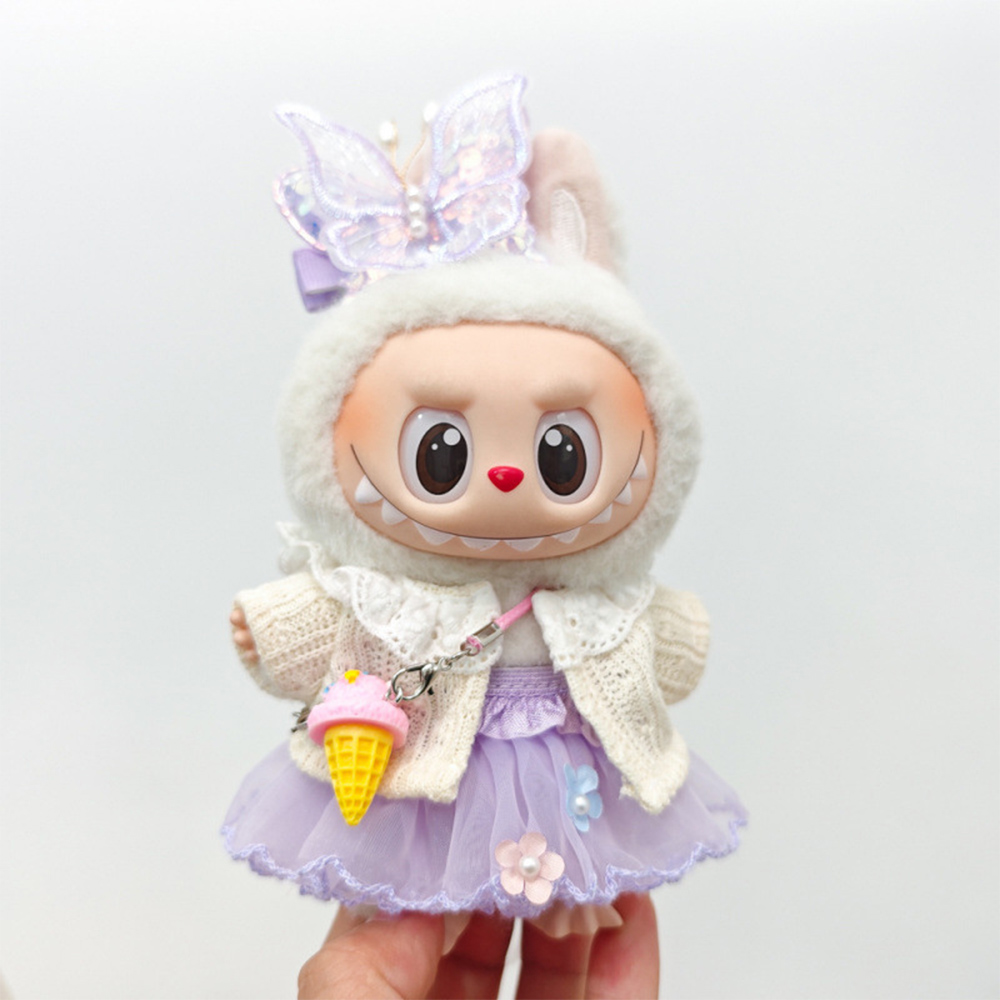 Baby Clothing Crochet - Zestaw ubranek dla lalek Labubu V1