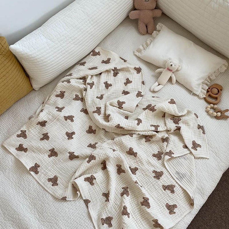 Niedźwiedź Print Koce dla niem – Muslin Swaddle Wrap recenzja i cena
