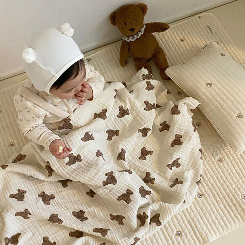 Niedźwiedź Print Koce dla niem – Muslin Swaddle Wrap recenzja i cena
