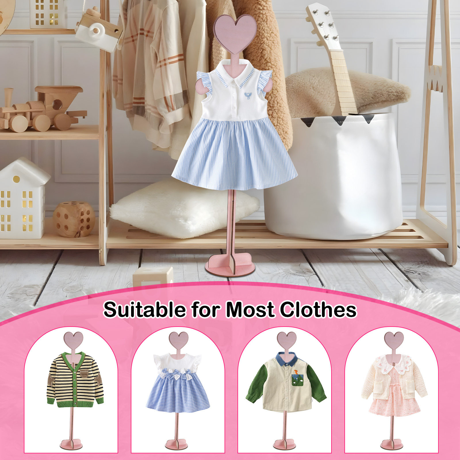 Drewniany stojak na ubranka dl – Baby Shop Clothing recenzja i cena